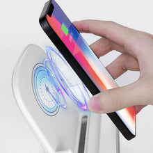 Load image into Gallery viewer, 15W Desktop Vertical Loudspeaker Wireless Charging Stand for 4.5-11 Inch Mobile Phone Tablet