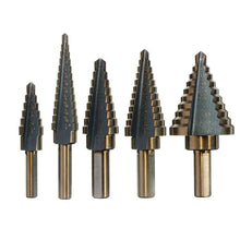 Load image into Gallery viewer, Pagoda Drill Bit High Speed Steel Opener Triangle Handle Stairs Drill Bit, 5 In 1 / Set Stairs Drill Bit
