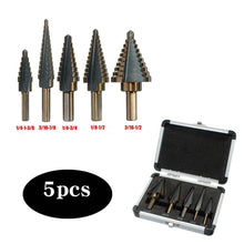 Load image into Gallery viewer, Pagoda Drill Bit High Speed Steel Opener Triangle Handle Stairs Drill Bit, 5 In 1 / Set Stairs Drill Bit