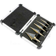 Load image into Gallery viewer, Pagoda Drill Bit High Speed Steel Opener Triangle Handle Stairs Drill Bit, 5 In 1 / Set Stairs Drill Bit