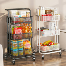 Load image into Gallery viewer, HP211015 Multifunctional Kitchen Storage Rack with Pulley, White, Black