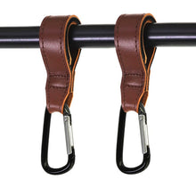 Load image into Gallery viewer, 2 PCS Baby Stroller Convenient Carabiner Hook, Brown, Black