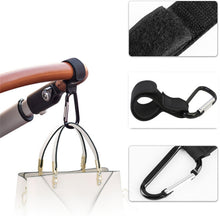 Load image into Gallery viewer, 2 PCS Baby Stroller Convenient Carabiner Hook, Brown, Black
