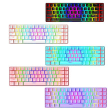 Load image into Gallery viewer, ZIYOU LANG T8 68 Keys RGB Luminous Gaming Mechanical Keyboard, Cable Length:1.6m, T8 Blue Green Shaft, T8 Pink Green Shaft, T8 Purple Green Shaft, T8 Black Green Shaft, T8 Black Tea Shaft, T8 White Green Shaft, T8 White Red Shaft