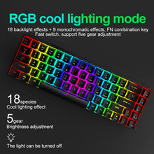 Load image into Gallery viewer, ZIYOU LANG T8 68 Keys RGB Luminous Gaming Mechanical Keyboard, Cable Length:1.6m, T8 Blue Green Shaft, T8 Pink Green Shaft, T8 Purple Green Shaft, T8 Black Green Shaft, T8 Black Tea Shaft, T8 White Green Shaft, T8 White Red Shaft