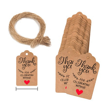 Load image into Gallery viewer, 5 Bags 100PCS/Bag Kraft Paper Gift Tags Hang Tags