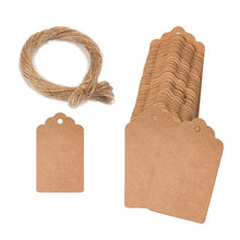 Load image into Gallery viewer, 5 Bags 100PCS/Bag Kraft Paper Gift Tags Hang Tags