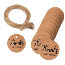 Load image into Gallery viewer, 5 Bags 100PCS/Bag Kraft Paper Gift Tags Hang Tags