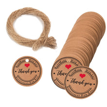 Load image into Gallery viewer, 5 Bags 100PCS/Bag Kraft Paper Gift Tags Hang Tags