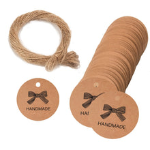 Load image into Gallery viewer, 5 Bags 100PCS/Bag Kraft Paper Gift Tags Hang Tags