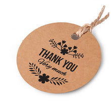Load image into Gallery viewer, 100pcs /Pack Kraft Paper Gift Tag With 20m Hemp Rope, L-01, L-02, L-03, L-04, L-05, L-06, L-07, L-08, L-09, L-10, L-11, L-12, L-13, L-14
