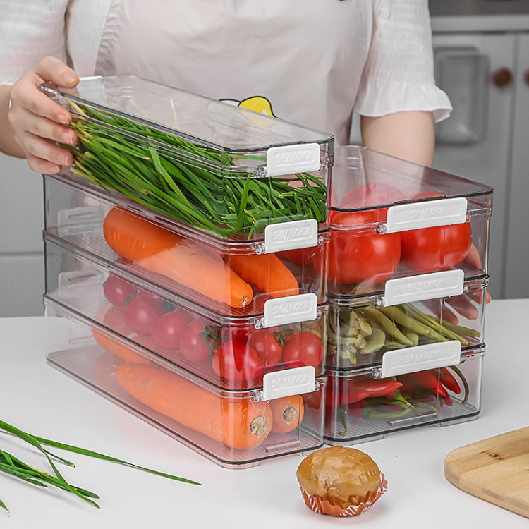 Fruit and Vegetable Refrigerator Crisper with Lid, With Lid