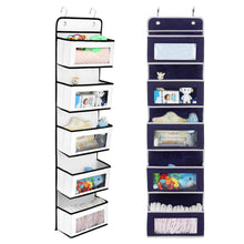 Load image into Gallery viewer, Five-Layer Non-Woven Door Rear Storage Hanging Bag, Five-Layer Non-Woven White, Five-Layer Non-Woven Blue