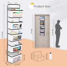 Load image into Gallery viewer, Five-Layer Non-Woven Door Rear Storage Hanging Bag, Five-Layer Non-Woven White, Five-Layer Non-Woven Blue