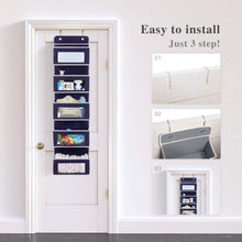 Load image into Gallery viewer, Five-Layer Non-Woven Door Rear Storage Hanging Bag, Five-Layer Non-Woven White, Five-Layer Non-Woven Blue