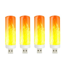Load image into Gallery viewer, 4 PCS USB Candlelight LED Imitation Flame Lamp, 4 PCS Flame Lamp