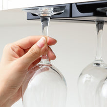 Load image into Gallery viewer, 2 PCS Living Room Kitchen Free Punch Goblet Wine Glass Hanging Rack, Black, White