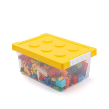 Load image into Gallery viewer, Children Building Blocks Toy Storage Box Transparent Storage Box With Lid, Yellow, Red, Green, Blue