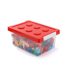 Load image into Gallery viewer, Children Building Blocks Toy Storage Box Transparent Storage Box With Lid, Yellow, Red, Green, Blue