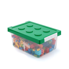 Load image into Gallery viewer, Children Building Blocks Toy Storage Box Transparent Storage Box With Lid, Yellow, Red, Green, Blue
