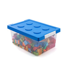 Load image into Gallery viewer, Children Building Blocks Toy Storage Box Transparent Storage Box With Lid, Yellow, Red, Green, Blue