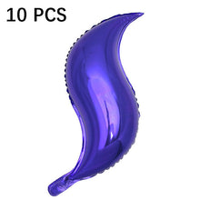 Load image into Gallery viewer, 10 PCS 24 Inch S-Shaped Balloon Fish Tail Wavy Balloon Birthday Wedding Party Arrangement Balloon, Golden, Silver, Red, Rose Red, 24-inch Tiffany blue S-shaped, 24-inch purple S-shaped