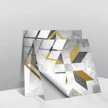Load image into Gallery viewer, PVC Crystal Covered Film Geometric Pattern Tile Wall Sticker, 20 PCS 10cm