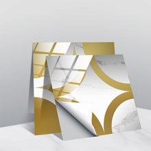 Load image into Gallery viewer, PVC Crystal Covered Film Geometric Pattern Tile Wall Sticker, 20 PCS 10cm
