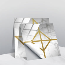 Load image into Gallery viewer, PVC Crystal Covered Film Geometric Pattern Tile Wall Sticker, 20 PCS 15cm