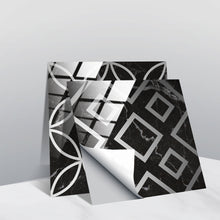Load image into Gallery viewer, PVC Crystal Covered Film Geometric Pattern Tile Wall Sticker, 20 PCS 15cm