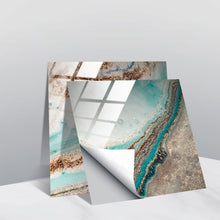 Load image into Gallery viewer, PVC Crystal Covered Film Geometric Pattern Tile Wall Sticker, 20 PCS 15cm