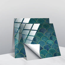 Load image into Gallery viewer, PVC Crystal Covered Film Geometric Pattern Tile Wall Sticker, 20 PCS 15cm