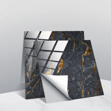 Load image into Gallery viewer, PVC Crystal Covered Film Geometric Pattern Tile Wall Sticker, 20 PCS 20cm