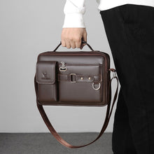 Load image into Gallery viewer, WEIXIER D235 Men Shoulder Bag Portable PU Leather Handbag