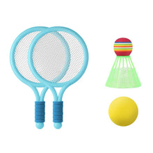 Load image into Gallery viewer, 1 Pair Children Badminton Tennis Racket Outdoor Sports With Two Balls