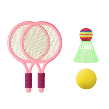 Load image into Gallery viewer, 1 Pair Children Badminton Tennis Racket Outdoor Sports With Two Balls