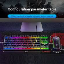 Load image into Gallery viewer, ZIYOU LANG T2 88 Keys Gaming Mechanical Luminous Keyboard and Mouse Set, Cable Length: 1.6m, T2 Black, T2 White, T2 Blue