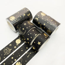 Load image into Gallery viewer, 3 Rolls / Set 8958 5m Paper Bronzing Wallet Tape Set, Marble, Water Ripple, Gilt Pattern, Three-color Plaid, Star Sea, Cloud Pattern, Broken Leaves Pattern, Treasure Phase Pattern