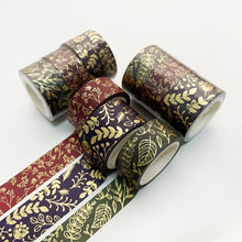 Load image into Gallery viewer, 3 Rolls / Set 8958 5m Paper Bronzing Wallet Tape Set, Marble, Water Ripple, Gilt Pattern, Three-color Plaid, Star Sea, Cloud Pattern, Broken Leaves Pattern, Treasure Phase Pattern