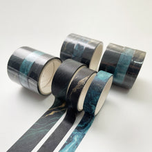 Load image into Gallery viewer, 3 Sets/9 Rolls 4585 3m Paper Bronzing Hand Account Tape Set, Rainbow Geometry, Emerald Green, Flower Leaves, Blues, Golden, Magic, Graffiti, Small Latches, Small Bits, Starry Sky