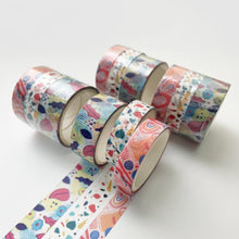 Load image into Gallery viewer, 3 Sets/9 Rolls 4585 3m Paper Bronzing Hand Account Tape Set, Rainbow Geometry, Emerald Green, Flower Leaves, Blues, Golden, Magic, Graffiti, Small Latches, Small Bits, Starry Sky