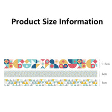 Load image into Gallery viewer, 3 Sets/9 Rolls 4585 3m Paper Bronzing Hand Account Tape Set, Rainbow Geometry, Emerald Green, Flower Leaves, Blues, Golden, Magic, Graffiti, Small Latches, Small Bits, Starry Sky