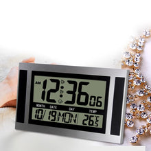 Load image into Gallery viewer, Large Screen LCD Wall Clock Minimalist Electronic Alarm Clock, Large Screen LCD