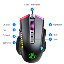 Load image into Gallery viewer, IMICE T70 8-Button 7200DPI RGB Lighting Programmable Wired Gaming Mouse, Cable Length: 1.8m, T70