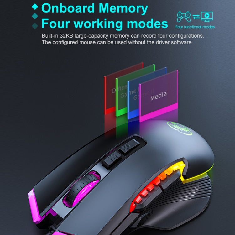 IMICE T70 8-Button 7200DPI RGB Lighting Programmable Wired Gaming Mouse, Cable Length: 1.8m, T70
