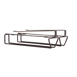Free Punch Cabinet Wrought Iron Wine Glass Holder Upside Down Rack,Style:, Double Row