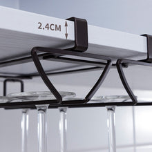 Load image into Gallery viewer, Free Punch Cabinet Wrought Iron Wine Glass Holder Upside Down Rack,Style:, Double Row, Three-row, Four-row, Lengthen Double Row, Single Row