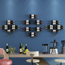 Load image into Gallery viewer, Wall Mounted Wine Rack Kitchen Dining Room Hanging Wine Glass Wine Bottle Rack, Wine Bottle, Hanging Cup