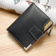 Load image into Gallery viewer, Baellerry Casual Multifunctional Wallet Zipper Buckle Tri-fold Coin Purse For Men, Blue, Brown, Black