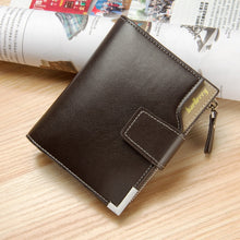 Load image into Gallery viewer, Baellerry Casual Multifunctional Wallet Zipper Buckle Tri-fold Coin Purse For Men, Blue, Brown, Black